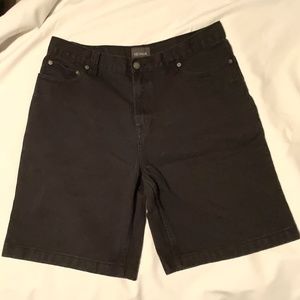 Nevada 100% Cotton Black Denim Jean Shorts (34)
